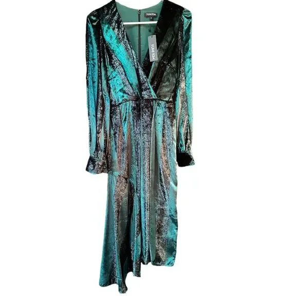 green emerald velvet dress Yumi Kim | Romy Linen Dress | XL